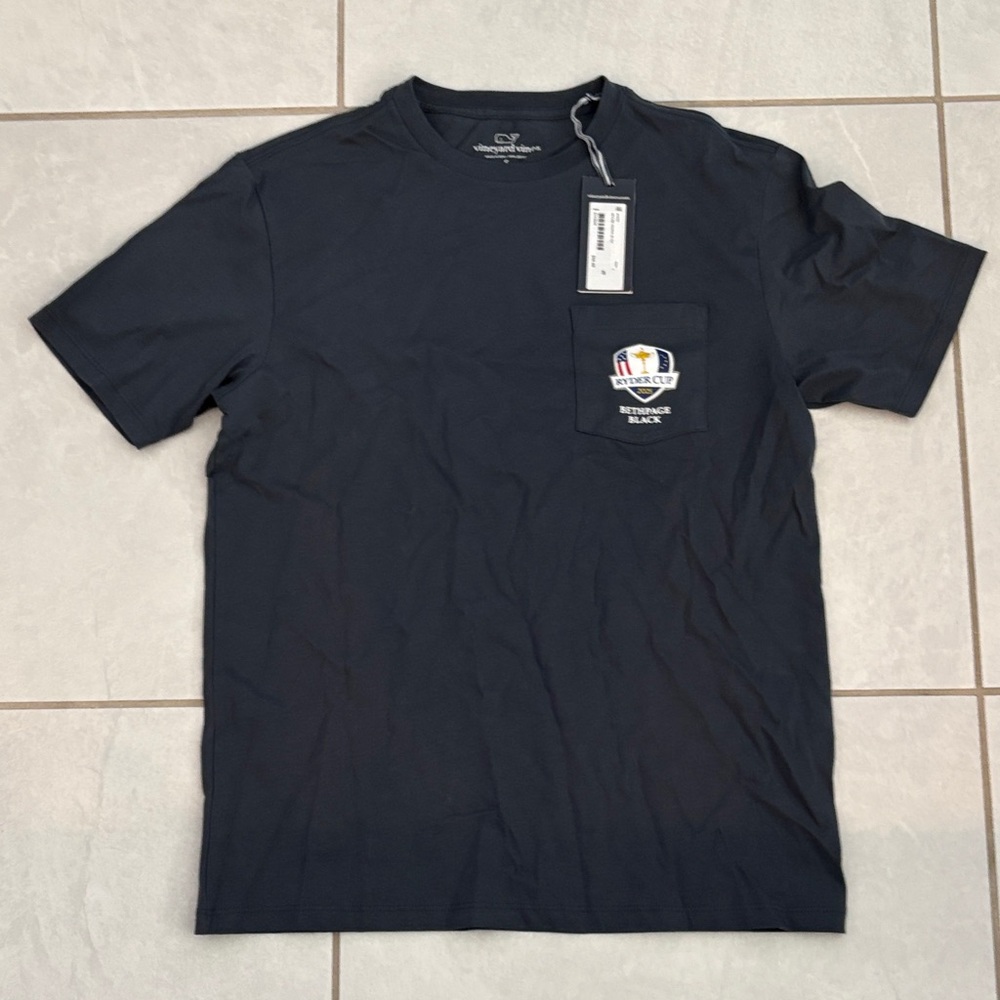 Vineyard Vines Navy Short Sleeve Ryder Cup Tee